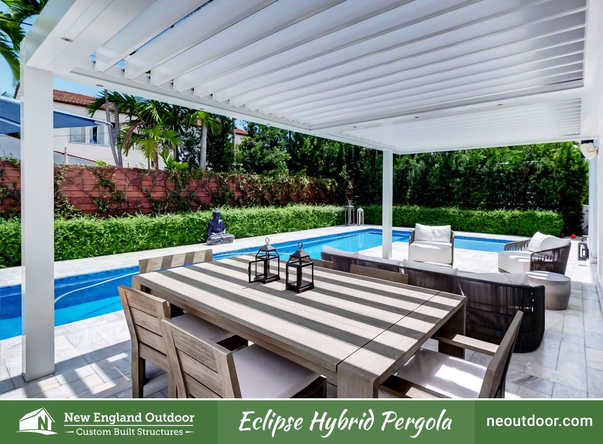 Adjustable Louvered Pergolas - New England Outdoor Sheds & Garages